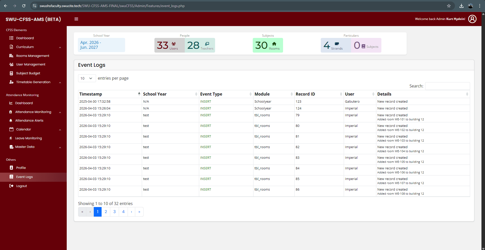 SWU Class & Faculty Scheduling System screenshot 5